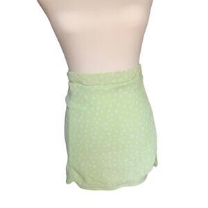 GB Green and white dotted High waisted Mini Skirt women's Small - Girls (14)